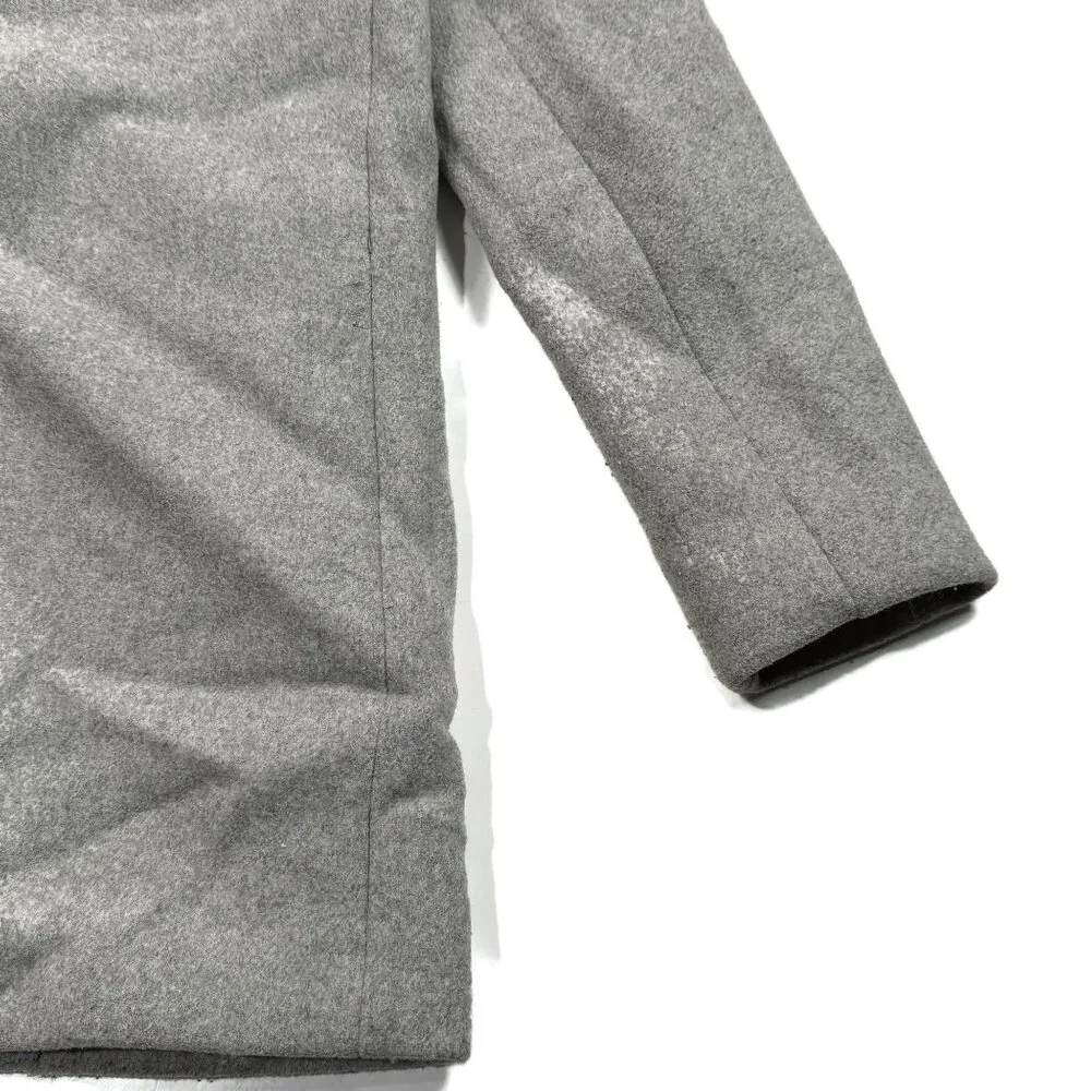 J Crew City Coat Womens 6 Petite 6P Gray Wool Blend Zip Pockets F5455 - Picture 10 of 11